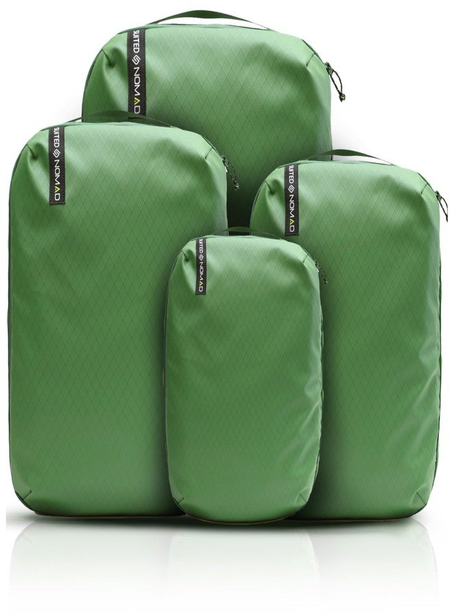 SUITEDNOMAD Adventure Travel Packing Cubes, IP65 Water&Dust Proof Organizer Wet Bags (4Piece/Waterproof, Moss Green) - Image 1